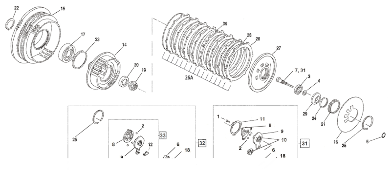 Clutch adjustment screw (FR)