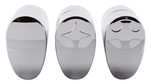 GZP Fusion oval risers 2" Smoothie Chrom (FR)