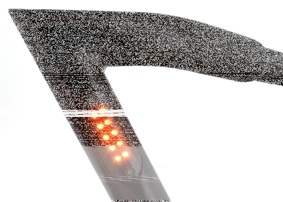 GZP Matt Blk Z-bar 6"rise TBW smoke LED (FR)