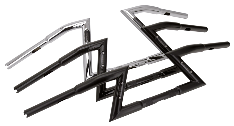 GZP Matt Blk Z-bar TBW 10"rise smoke LED (FR)