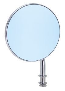 GZP Blue Glass Round mirror 4" w/4"stem (FR)