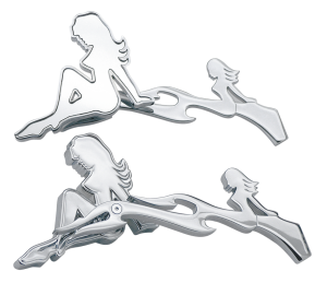 GZP Mistress mirror set w/mermaid/flame