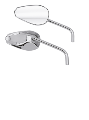 GZP Chrome Cobra mirror set w/round s (FR)