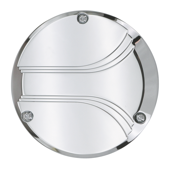 GZP Chrome billet Crested derbycover BT7 (FR)