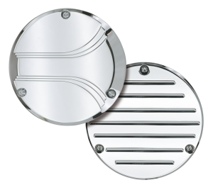 GZP Chrome billet Crested derbycover BT7