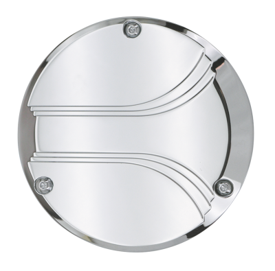 GZP Chrome billet Crested derbycover BT7 (FR)