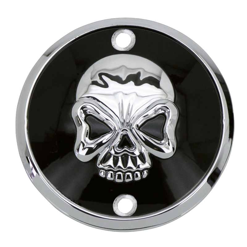 GZP Skull blck/chrome points cover verti (FR)