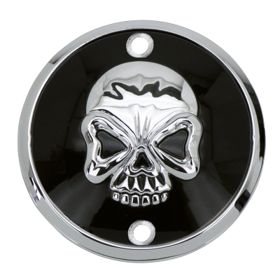 GZP Skull blck/chrome points cover verti (FR)