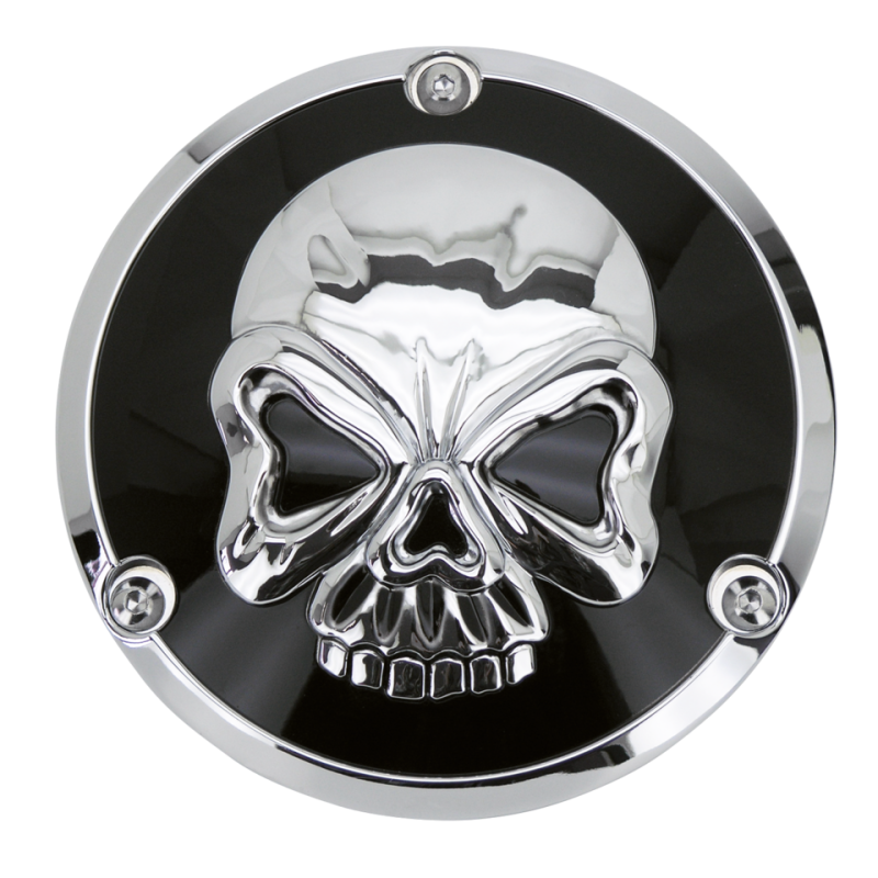 GZP Skull blck/chrome derby cover 3 hole (FR)