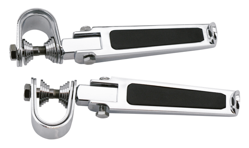 GZP Chrome clamp-on folding footpegs, pa (FR)
