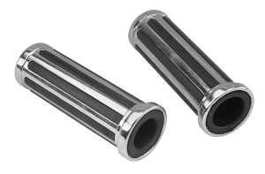 GZP Streamliner grip set chrome/rubber 7 (FR)