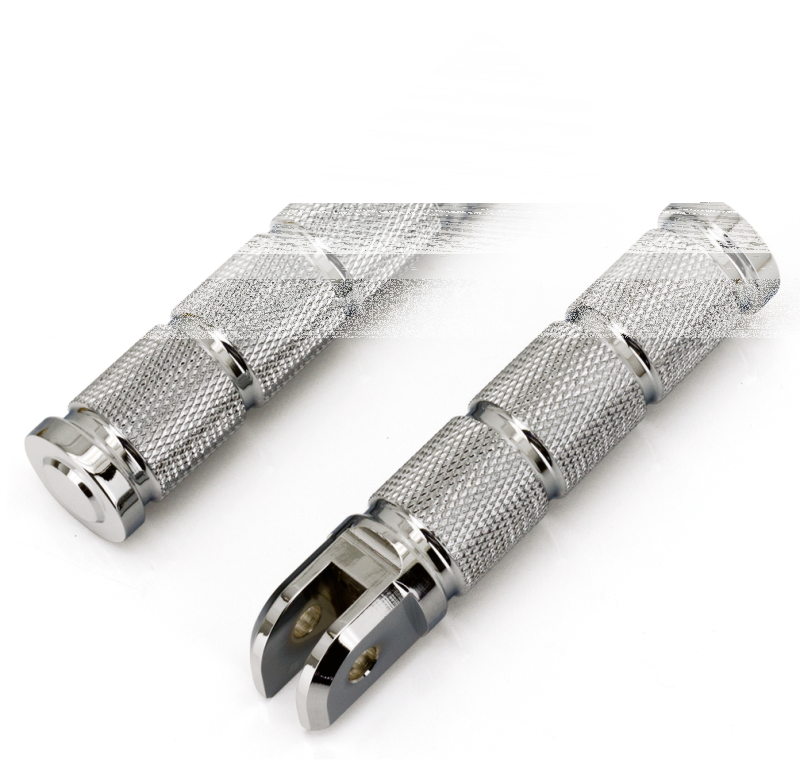 GZP Chr knurled rider footpegs ST18-up (FR)