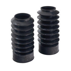 GZP Black rubber forkboots 49mm 7" long