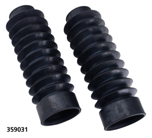 GZP Black rubber forkboots 49mm 9" long