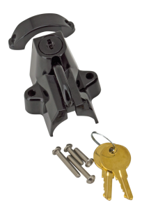 GZP Gloss black Helmet lock and key kit (FR)