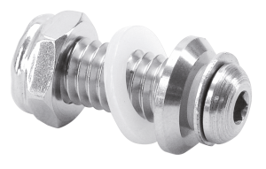 GZP Pol.S/S Seat hld-dwn screwset w/wshr (FR)