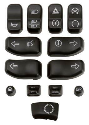 GZP Chr switch buttons kit FLH/T16-up (FR)