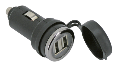 GZP 12V Twin USB adapter plug w/cover (FR)