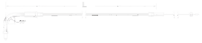 Throttle cable std E+G96 LN=40" (FR)