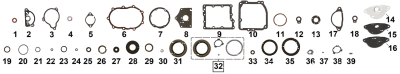 5pck Oil seal inner primary #12018 (FR)