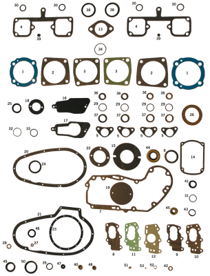 10pck Tappet block gasket K/KH #18631-52 (FR)