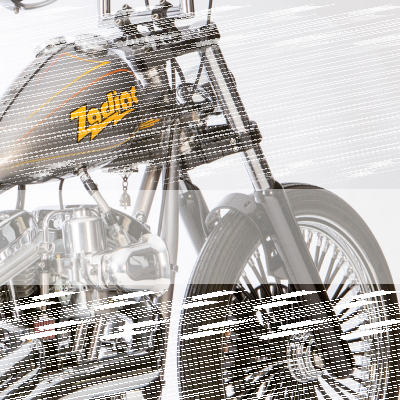 Naked Blk Bubba fork legs 3" over stk FL (FR)