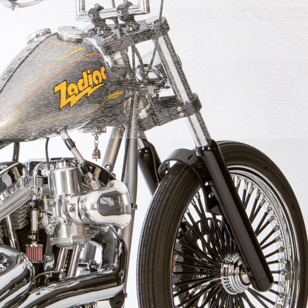 Slim Blk Bubba Front fork +4" (over FL) (FR)