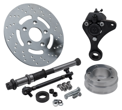 Blk disc brake cmpt, w/ axle, star hub