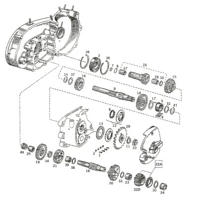 Mainshaft right case bearing XL84-90 (FR)