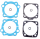 Head gaskets pair Teflon 3-5/8" bore Evo (FR)