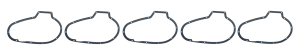 5pck Chain cover gaskets sil.beaded (FR)