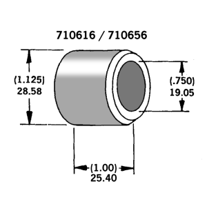 Axle spacer zinc plated #43657-89 (FR)