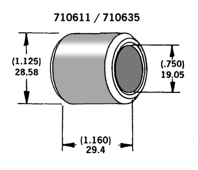 Axle spacer chrome plated #43358-83A (FR)