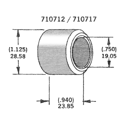 Axle spacer zinc plated #43617-95 (FR)