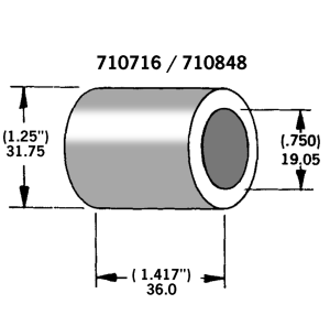 Axle spacer zinc plated #41591-90 (FR)