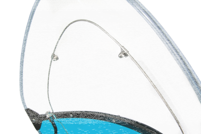 NC Vintage Beaded Shield Blue BT36-48 (FR)