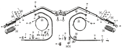 Handlebar Buckhorn inline Chrome (FR)