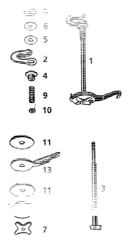 Frame bracket steering damper #2792-41 (FR)