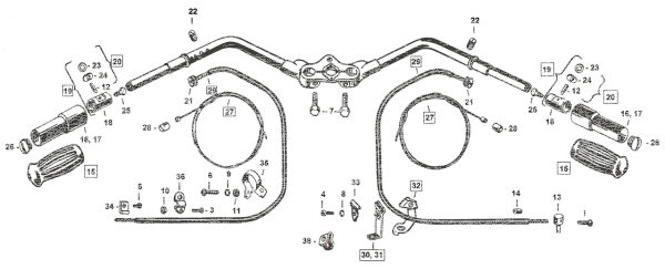 Handlebar Buckhorn inline Black (FR)