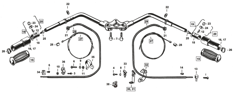 Handlebar Standard inline Chrome (FR)