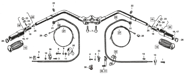 Handlebar Standard inline Chrome (FR)