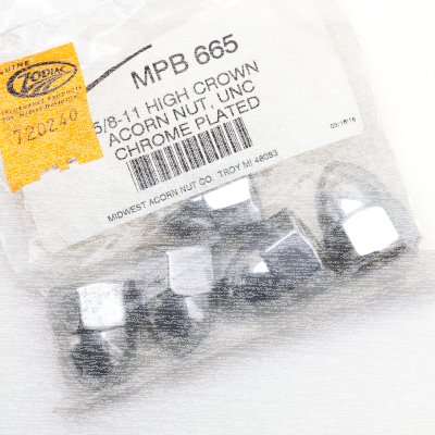 5pck Chrome Acorn nuts 5/8-11 UNC (FR)