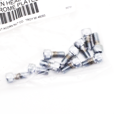 10pck Chrome Allen screw 1/4x1/2" Course (FR)