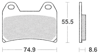 SBS Brake pads PM 1-piece RR brake F*ST (FR)