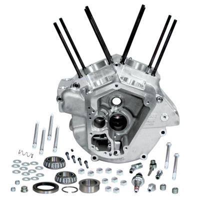 S&S Crankcase assy stock BT84-91, alu (FR)