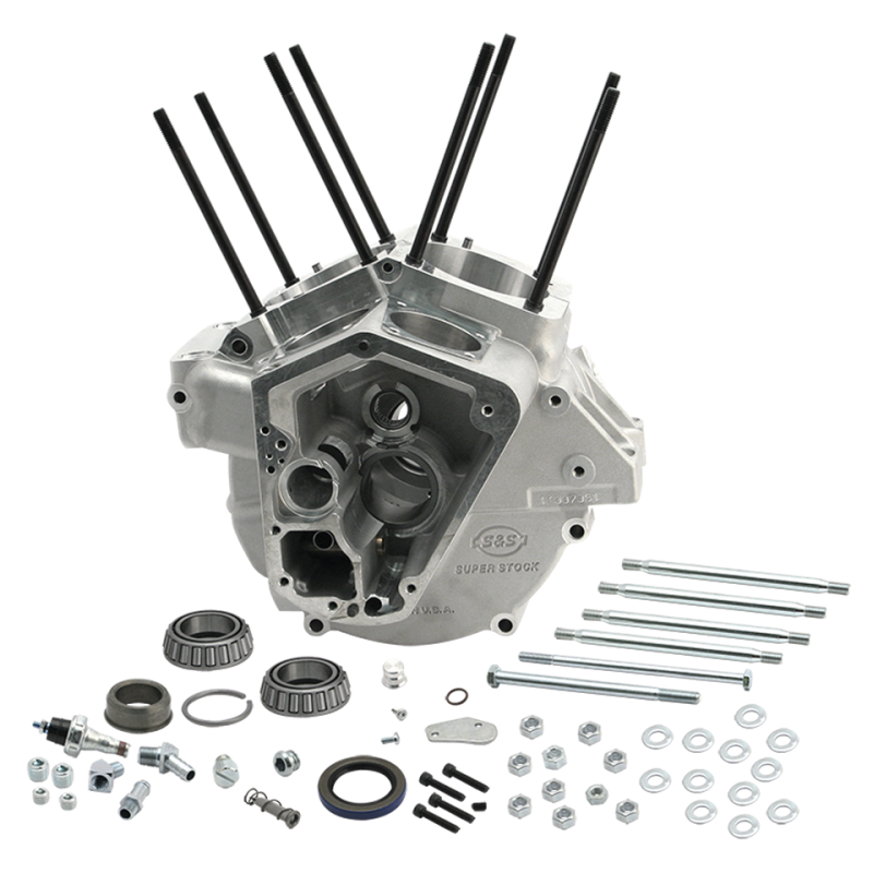 S&S Crankcase assy Std. BT92-99 alu (FR)