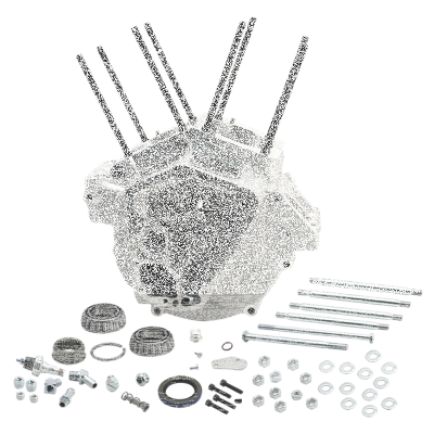 S&S Crankcase assy Std. BT92-99 alu (FR)