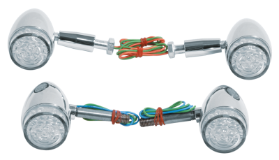 LED turn signals bullet chrome set4 (FR)