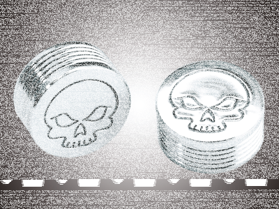 Hex Bolt cap 1/4" Flame design (FR)