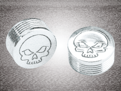 Buttonhead Bolt cap 1/4" Skull design (FR)